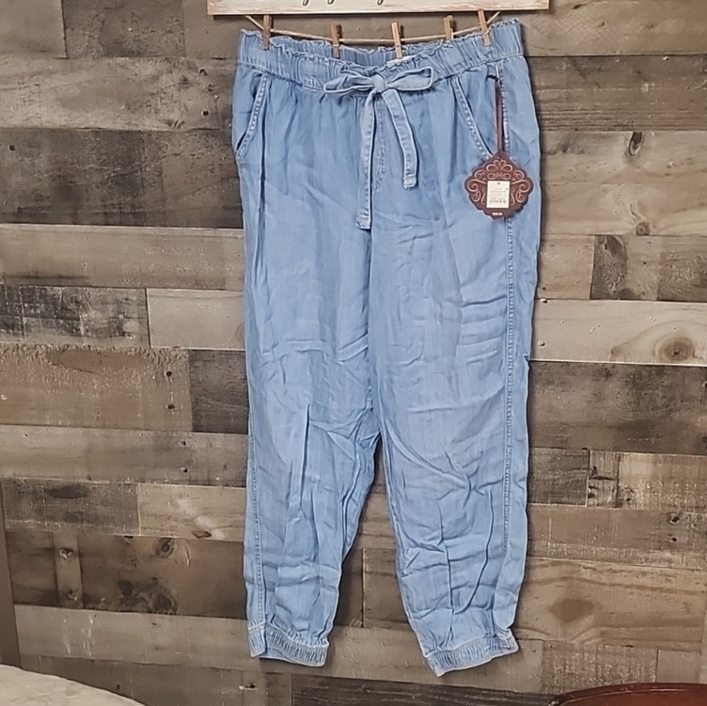 Knox Rose Light Blue Drawstring Jogger Pants